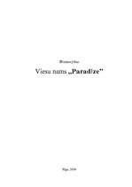 Biznesa plāns 'Viesu nams "Paradīze"', 1.
