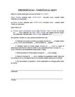 Paraugs 'Pieņemšanas - nodošanas akts', 1.