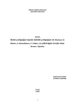 Referāts 'Skolas pedagoģijas aspekti dažādās pedagoģijas un psiholoģijas teorijās', 1.
