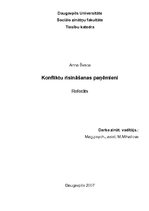 Referāts 'Konfliktu risināšanas paņēmieni', 1.