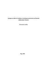 Referāts 'Aprūpes un dzīves kvalitātes izvērtējums pacientiem ar hroniski nedzīstošām brūc', 1.