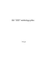 Referāts 'Kokapstrādes uzņēmuma SIA "X" mārketinga plāns', 1.