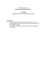 Konspekts 'Integrācijas procesa izaicinājumi mūsdienās', 1.