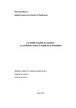 Diplomdarbs 'La réalité virtuelle au cinéma: La confusion entre la réalité et la simulation', 1.