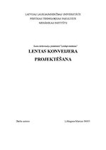 Referāts 'Lentas konveijera projektēšana', 1.