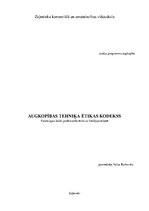 Konspekts 'Augkopības tehniķa ētikas kodekss', 1.
