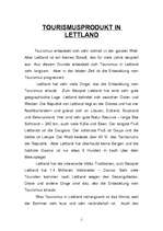 Konspekts 'Tourismus produkt in Lettland', 1.