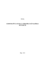 Referāts 'Korporatīvā sociālā atbildība pašvaldības iestādē', 1.
