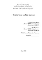 Referāts 'Konkurences analīzes metodes', 1.