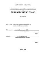 Referāts 'Pārvaldīšanas plāns', 1.