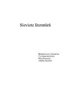 Referāts 'Sieviete literatūrā', 1.