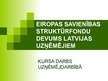 Prezentācija 'Eiropas Savienības struktūrfondu devums Latvijas uzņēmējiem', 1.
