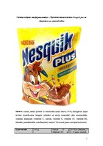 Konspekts 'Pārtikas etiķetes marķējuma analīze. Šķīstošais kakao dzēriens', 1.