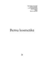 Referāts 'Bērnu kosmētika', 1.