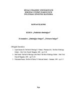 Konspekts 'Frāzes "ideoloģijas beigas" un "vēstures beigas"', 1.