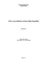 Referāts 'Polijas valsts varas dalīšanas sistēma', 1.