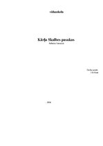 Referāts 'Kārļa Skalbes pasakas', 1.