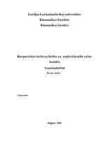 Referāts 'Korporatīvās kultūras būtība un nepieciešamība valsts iestādēs', 1.