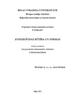 Konspekts 'Integrācijas būtība un formas', 1.