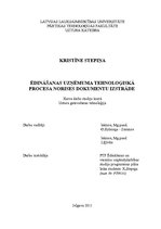 Referāts 'Ēdināšanas uzņēmuma tehnoloģiskā procesa norises dokumentu izstrāde', 1.