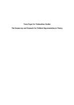 Referāts 'The Democracy and Demands for Political Representation in Theory', 1.