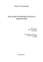 Referāts 'Seno grieķu kolonizācijas pozitīvās un negatīvās sekas', 1.