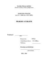 Referāts 'Prakses atskaite uzņēmumā "Baultore"', 1.