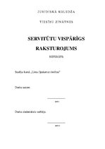 Referāts 'Servitūtu vispārīgs raksturojums', 1.
