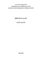 Referāts 'Reklāma un tās veidi', 1.