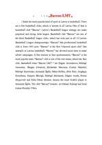 Eseja 'Basketball club "Barons LMT"', 1.