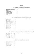 Konspekts 'Aptauju analīze par uzņēmumu "McDonalds"', 1.