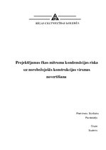 Konspekts 'Projektējamas ēkas mitruma kondensācijas riska uz norobežojošās konstrukcijas vi', 1.