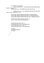 Paraugs 'Datubāzes savienojuma darbības', 4.