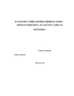 Referāts 'Kvalitātes vadības sistēmas iekšējais audits', 1.