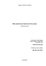 Referāts 'Māsu izpratne par depresīvu bērnu aprūpi', 1.