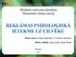 Prezentācija 'Reklāmas psiholoģiskā ietekme uz cilvēku', 1.