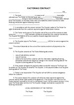 Paraugs 'Factoring Contract', 1.