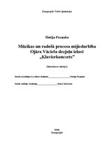Referāts 'Mūzikas un radošā procesa mijiedarbība Ojāra Vācieša dzejoļu izlasē "Klavierkonc', 1.