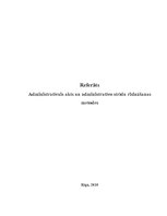Referāts 'Administratīvais akts un administratīvo strīdu risināšanas metodes', 1.