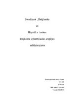 Konspekts 'Swedbank, Krājbanka un Hipotēku bankas krājkonta izmantošanas iespējas salīdzinā', 1.