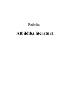Referāts 'Atbildība literatūrā', 1.