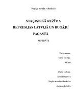 Referāts 'Staļiniskā režīma represijas Latvijā un Rugāju pagastā', 1.