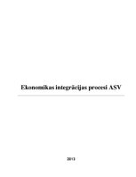 Referāts 'Ekonomikas integrācijas procesi ASV', 1.