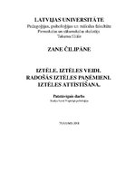 Referāts 'Iztēle. Iztēles veidi. Radošās iztēles paņēmieni. Iztēles attīstīšana', 1.
