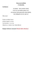 Paraugs 'Piecdesmitā dzimšanas diena', 1.