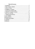 Referāts 'Corporate Valuation', 1.