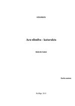 Konspekts 'Acu slimība - katarakta', 1.