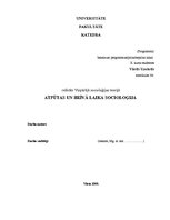 Referāts 'Atpūtas un brīvā laika socioloģija', 1.