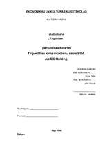 Referāts 'Tirgvedības loma mūsdienu sabiedrībā. A/s "DC Holding"', 1.