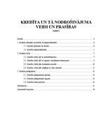Referāts 'Kredīta un tā nodrošinājuma veidi un prasības', 1.